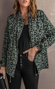 Olive Leopard Jacket