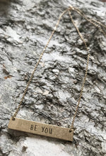 "Be You" Bar Necklace - Gold