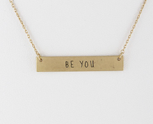 "Be You" Bar Necklace - Gold