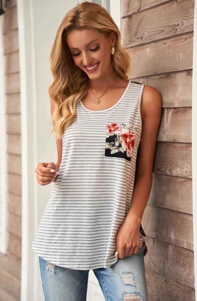Floral Accent Tank