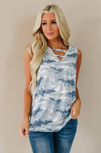 Blue Camo Tank