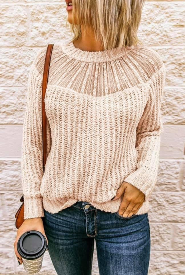 Sheer Detail Sweater
