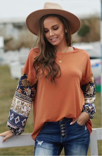 Boho Balloon Sleeve Top