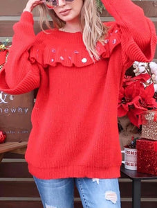 Red Sparkle Sweater