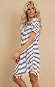 Striped Tassel Dress