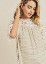 Lace and Button Detail Top