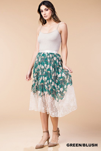 Floral and Lace Skirt